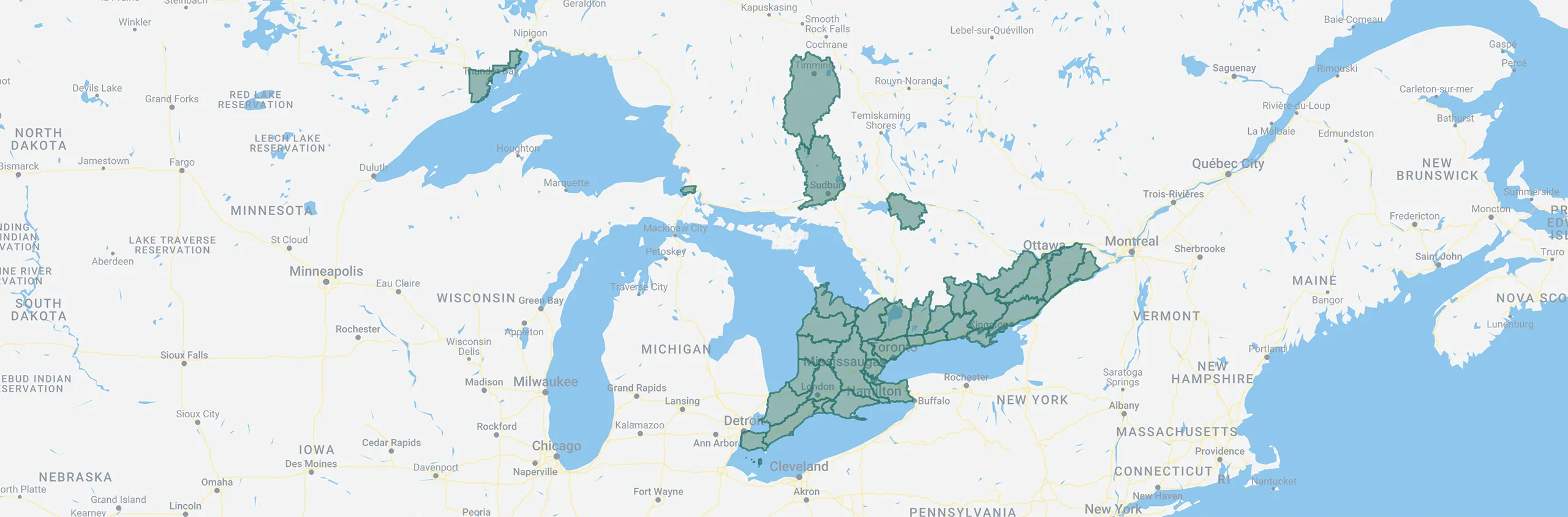 Map of Ontario Conservation Areas